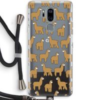 Alpacas: LG G7 Thinq Transparant Hoesje met koord