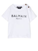 Balmain Kids t-shirt à logo imprimé - Blanc - thumbnail