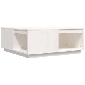 vidaXL Salontafel 100x101x40,5 cm massief grenenhout wit