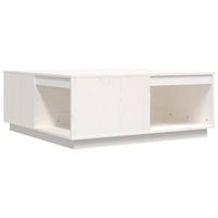 vidaXL Salontafel 100x101x40,5 cm massief grenenhout wit - thumbnail