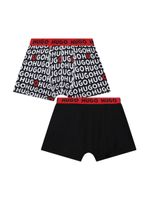 HUGO KIDS lot de boxers à taille logo - Noir