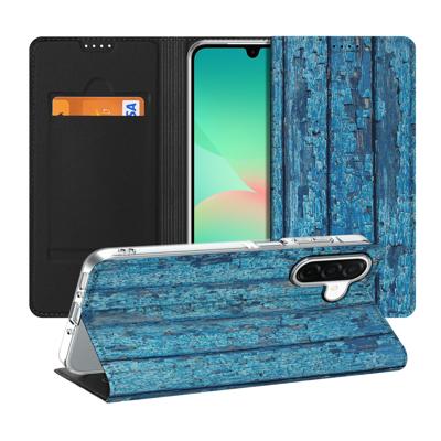 Samsung Galaxy A26 Book | Wallet Case | Wood Blue Samsung Galaxy A26 Book | Wallet Case | Wood Blue