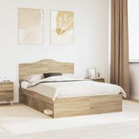 Bedframe Sonoma Eiken 150 x 200 cm Massief grenenhout