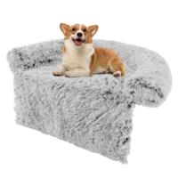Hondenbed van Pluche Hondendeken Hondenkussen met Wasbare Overtrek Pluche Bed voor Kleine en Middelgrote Honden 101 x 89 cm Grijs