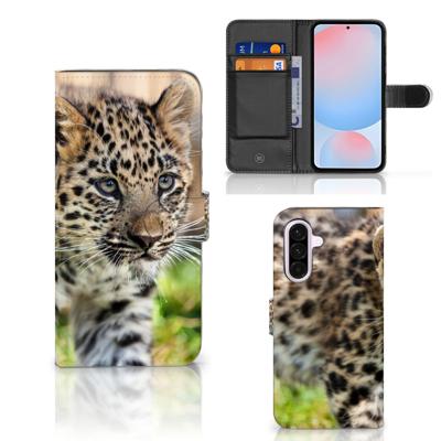 Samsung Galaxy A56 | Telefoonhoesje | Met pasjeshouder | Baby Luipaard