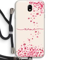 Hartjes en kusjes: Samsung Galaxy J7 (2017) Transparant Hoesje met koord