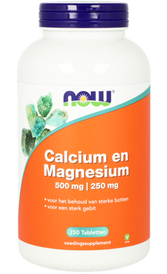 NOW Calcium en Magnesium Tabletten