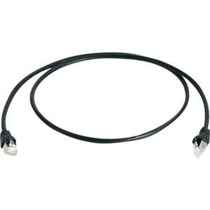 Telegärtner L00000A0077 RJ45 Netwerkkabel, patchkabel CAT 6A S/FTP 0.50 m Zwart Vlambestendig, Halogeenvrij, UL gecertificeerd 1 stuk(s)