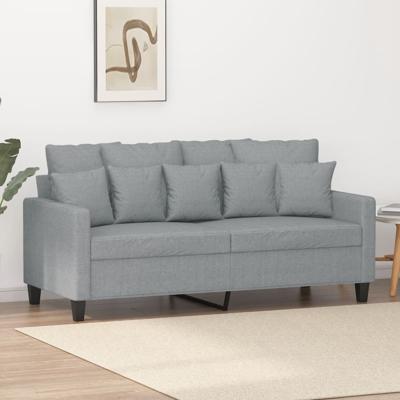 Tweezitsbank 140 cm stof lichtgrijs