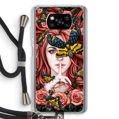 Lady Moth: Xiaomi Poco X3 Pro Transparant Hoesje met koord