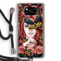 Lady Moth: Xiaomi Poco X3 Pro Transparant Hoesje met koord