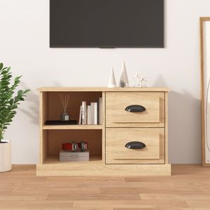 Tv-meubel 73x35,5x47,5 cm bewerkt hout sonoma eikenkleurig