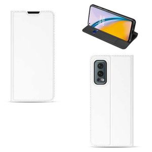 Book Cover OnePlus Nord 2 5G Hoesje Wit met Pasjehouder