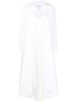 Thom Browne robe-chemise à détail d'étiquette - Blanc