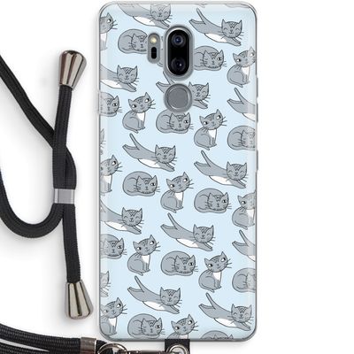 Poezen: LG G7 Thinq Transparant Hoesje met koord