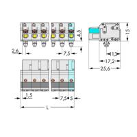 WAGO 2721-204/008-000 Female behuizing (kabel) 2721 Totaal aantal polen: 4 Rastermaat: 7.50 mm Inhoud: 50 stuk(s) - thumbnail