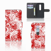 Telefoonhoesje met Naam Motorola Moto G 3e Generatie Angel Skull Rood - thumbnail