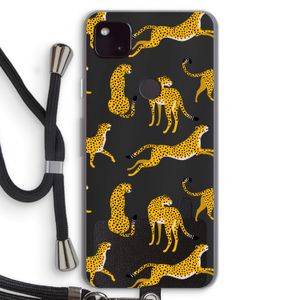 Luipaard: Pixel 4a 5G Transparant Hoesje met koord