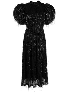 ROTATE BIRGER CHRISTENSEN robe brodée de sequins à manches bouffantes - Noir