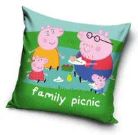 Peppa Pig family picnic sierkussen 40X40cm - thumbnail