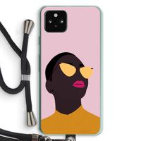 Yellow glasses: Pixel 5a 5G Transparant Hoesje met koord