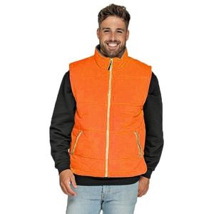 Oranje bodywarmer voor heren   -