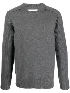 Jil Sander pull à manches nervurées - Gris