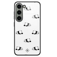 Samsung Galaxy S23 glazen hardcase - Panda Samsung Galaxy S23 glazen hardcase - Panda