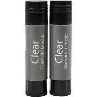 Creativ Company Transparante lijmstift, rond, 10 gr, 2 stuk/ 1 doos