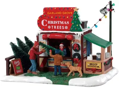 Lemax garland grove tree lot kerstdorp tafereel 2018