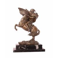 A BRONZE SCULPTURE OF NAPOLEON CROSSING THE ALPS
