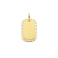 14k Geelgouden Graveerhanger - Persoonlijk en Tijdloos Sieraad met een Totale Hoogte van 24 mm