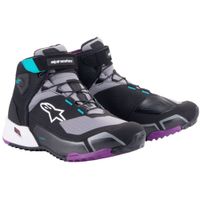 ALPINESTARS CR-X Women's Drystar Shoe, Motorschoenen, Zwart-Grijs-Plum-Teal