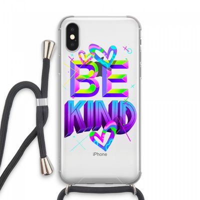 Be Kind: iPhone XS Max Transparant Hoesje met koord
