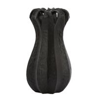 Light & Living Light en living vaas abajo mat zwart 36 cm | 2 stuks