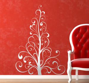 Muursticker abstracte kerstboom