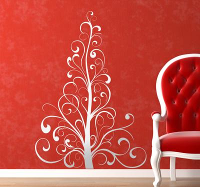 Muursticker abstracte kerstboom