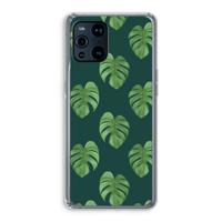 Monstera leaves: Oppo Find X3 Transparant Hoesje
