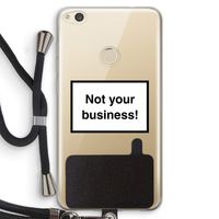 Not your business: Huawei Ascend P8 Lite (2017) Transparant Hoesje met koord