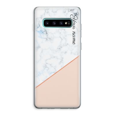 Marmer in stijl: Samsung Galaxy S10 Plus Transparant Hoesje