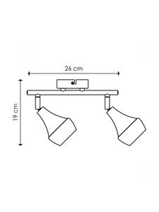 Home sweet home vaya 2L LED opbouwspot ↔ 26 cm mat staal