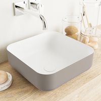 MONDIAZ BINX Waskom solid surface 36cm kleur Smoke / Talc MONDIAZ BINX Waskom solid surface 36cm kleur Smoke / Talc