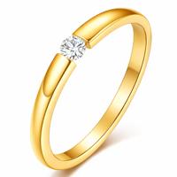 Cilla Jewels edelstaal ring Crystal Gold-17mm