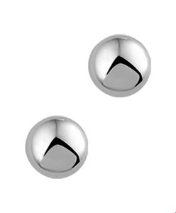 Oorknoppen Halfbol Witgoud Glanzend 7 mm x 7 mm