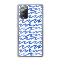 Blauwe golven: Samsung Galaxy Note 20 / Note 20 5G Transparant Hoesje