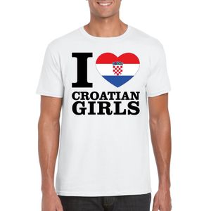 I love Croatian girls t-shirt wit heren