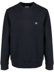 Emporio Armani pull à patch logo - Bleu