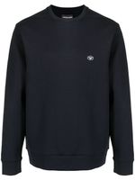 Emporio Armani pull à patch logo - Bleu