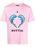 Botter t-shirt en coton biologique à logo imprimé - Rose