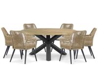 Coco Vedra/Rockville 160 cm dining tuinset 7-delig - thumbnail